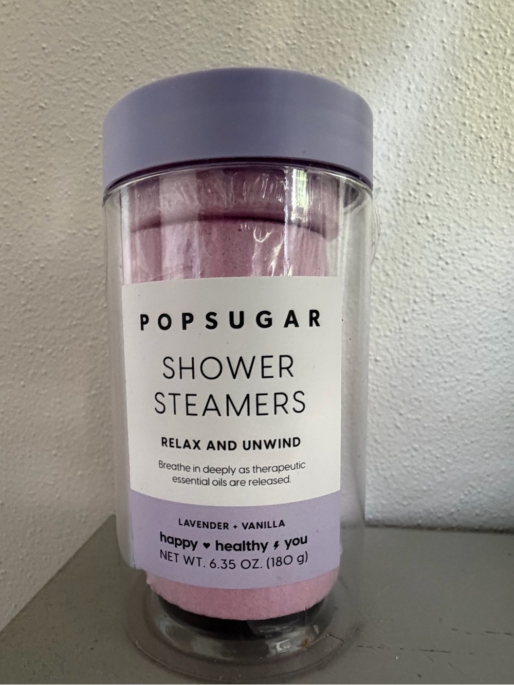 POPSUGAR Lavender + Vanilla Shower Steamers - Pale Purple